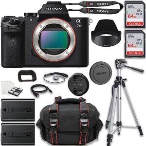 sony a7 ii mirrorless camera (body only) + 2x 64gb memory + case + tripod & more (20pc bundle)