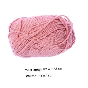 Wool Yarn 10 Rolls Milk Cotton Yarn Knitting Wool Chunky Yarn Wool Knitting Crochet Yarn Weaving Yarn Knitting Yarn DIY Yarn Pink Doll Coarse Wool DIY Soft Milk Cotton Crochet Yarn