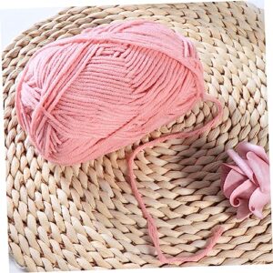 Wool Yarn 10 Rolls Milk Cotton Yarn Knitting Wool Chunky Yarn Wool Knitting Crochet Yarn Weaving Yarn Knitting Yarn DIY Yarn Pink Doll Coarse Wool DIY Soft Milk Cotton Crochet Yarn