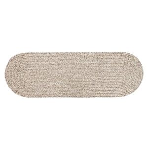 super area rugs rustic farmhouse living indoor/outdoor reversible braided rug - made in usa - beige mix 2' x 4' oval runner