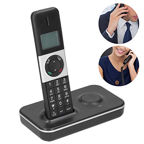 Cordless Desk Telephone for Home and Office Use, Cordless Phone System for Home or Small Business Digital Cordless Telephone Caller ID HandsFree Business Fixed Landline, 100‑240V