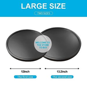 12 inch Bathroom Lazy Susan Counter Non-Skid Tray for Cabinet Pantry Kitchen Home Table, Made of Beech, DIY Assembly Turntable Lazy Susan Organizer Black