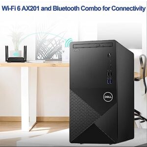 Dell Vostro 3910 Business Desktop Computer, 12th Gen Intel Core i5-12400 Processor, 16GB DDR4 RAM, 256GB PCIe SSD + 1TB HDD, WiFi 6, DVD-RW, Display Port, HDMI, Windows 11 Pro, Black