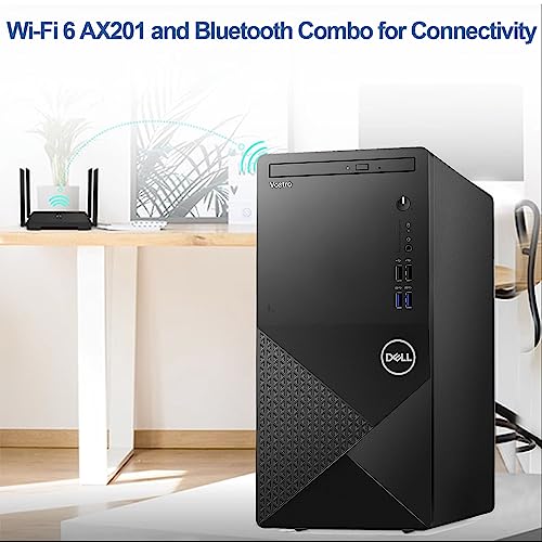 Dell Vostro 3910 Business Desktop Computer, 12th Gen Intel Core i5-12400 Processor, 16GB DDR4 RAM, 256GB PCIe SSD + 1TB HDD, WiFi 6, DVD-RW, Display Port, HDMI, Windows 11 Pro, Black