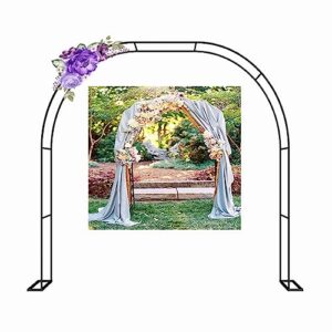 garden arbor arch for climbing plant metal roses trellis archway pergola wedding birthday party decoration arches black (color : black, size : 47" w x 87" h)