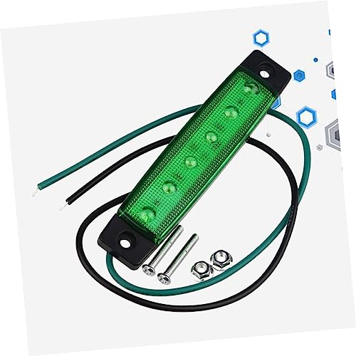 Unomor 2 Pcs 6 LED Rear Light Truck Tail Lights LED Tail Lights LED Taillight Brake Light Green LED Brake Lights LED Trailer Lights