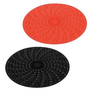 HEMOTON 6 Pcs Air Fryer Pad Air Fryer Baking Pads Air Fryer Parchment Paper Air Fryer Grill Mat Silicone Bakeware Toaster Oven Tray Silicone Air Fryer Air Fryer Sheets Liners Baking Liners