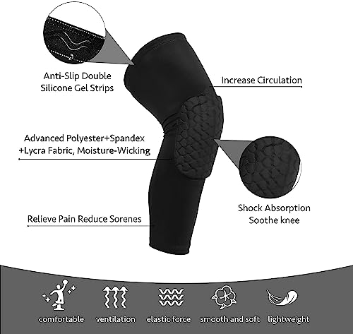 Yusland-1 Pair Knee Pads Leg Gear Support Work Construction Sport Volleyball Basketball Motorcycle Protective Gel for Women Men Youth Kids (X-Small, Black)