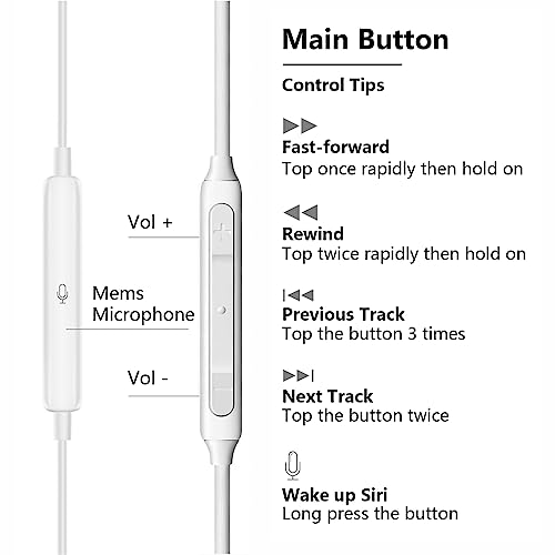 2023 New Stereo Headphones in-Ear Earbuds for Samsung Galaxy S23 Ultra Galaxy S22 Ultra S21 Ultra S20 Ultra, Galaxy Note 10+ Type-C Connector with Microphone and Volume Remote - White