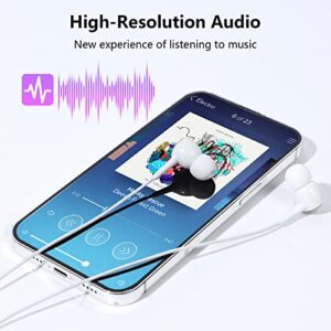 2023 New Stereo Headphones in-Ear Earbuds for Samsung Galaxy S23 Ultra Galaxy S22 Ultra S21 Ultra S20 Ultra, Galaxy Note 10+ Type-C Connector with Microphone and Volume Remote - White