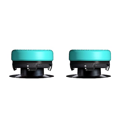 KontrolFreek Lotus for Xbox One and Xbox Series X Controller | Performance Thumbsticks | 2 Mid-Rise Concave | Teal/Clear