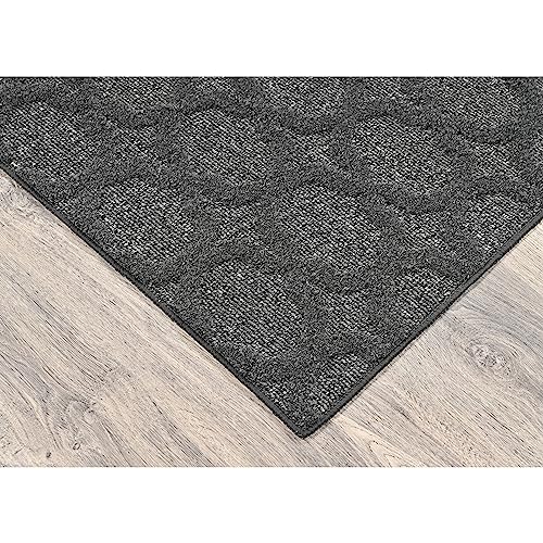 Garland Rug Garden Trellis 5 ft. x 7 ft. Indoor/Outdoor Area Rug Heather Gray