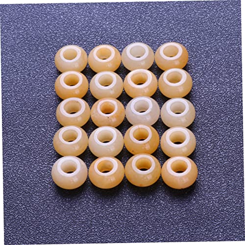 EXCEART 40 Pcs Color Beads Bulk Bracelets Bangles Making Agate Beads Blue Lace Agate Beads Gemstone Donut Loose Beads Jewelry Beads Beading Kits Round Beaded Black Onyx Accessories