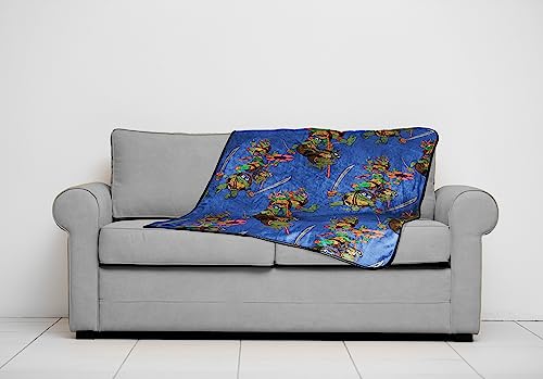 Nickelodeon Teenage Mutant Ninja Turtles Mutant Mayhem Plush Throw Blanket - Measures 40 x 50 - Super Soft Fleece Kids Bedding