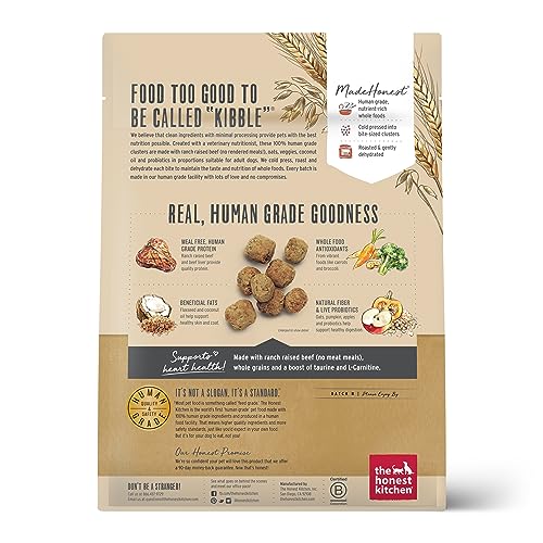 The Honest Kitchen Whole Food Clusters Whole Grain Beef & Oat Dry Dog Food, 1 lb Bag