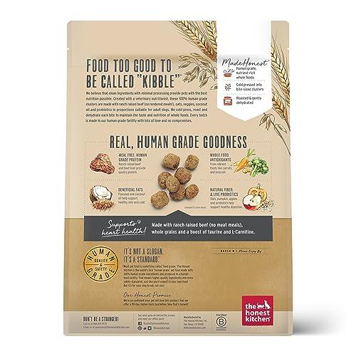 The Honest Kitchen Whole Food Clusters Whole Grain Beef & Oat Dry Dog Food, 5 lb Bag