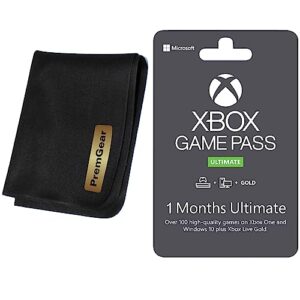 microsoft - xbox game pass ultimate 1 month membership, code printed on card + premgear cleaning cloth