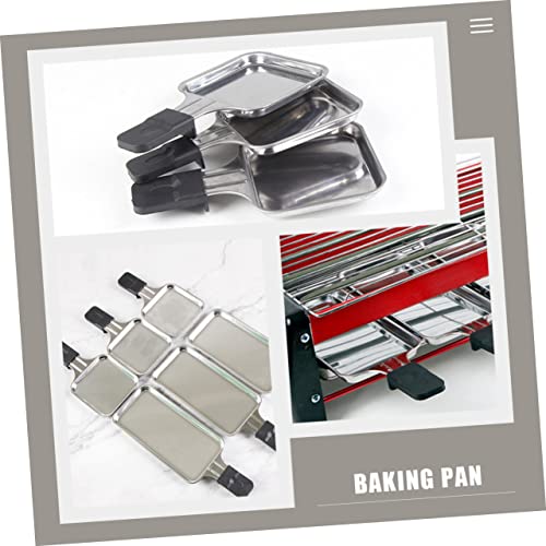 Hemoton 9 Pcs Bread Loaf Pans for Baking Pizza Plate Metal Serving Tray Baking Steel 9x9 Baking Pan Oven Baking Pans Stainless Steel Cake Pan Stainless Steel Baking Pan Rectangle Bakeware