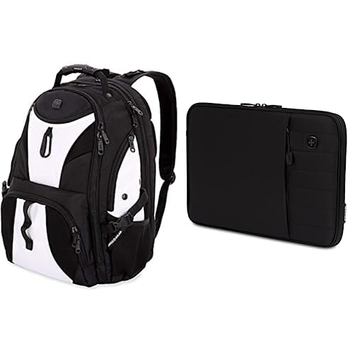 SwissGear 1900 Scansmart TSA 17 Laptop Backpack and Padded Laptop Sleeve