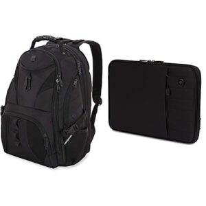 swissgear 1900 scansmart tsa 17 laptop backpack and padded laptop sleeve
