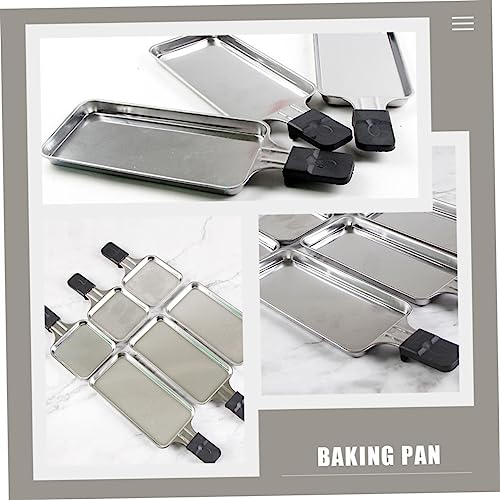 Hemoton 9 Pcs Metal Food Tray Bread Baking Pan Pizza Baking Pan Oven Baking Pans Cake Pan Bread Loaf Pan Stainless Steel Stackable Baking Tray Stainless Steel Bread Pan Bbq Baking Pan