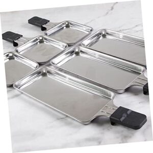 Hemoton 9 Pcs Metal Food Tray Bread Baking Pan Pizza Baking Pan Oven Baking Pans Cake Pan Bread Loaf Pan Stainless Steel Stackable Baking Tray Stainless Steel Bread Pan Bbq Baking Pan