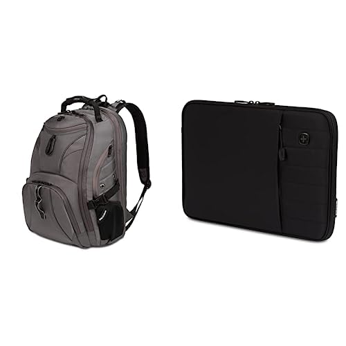 SwissGear 1900 Scansmart TSA 17 Laptop Backpack and Padded Laptop Sleeve