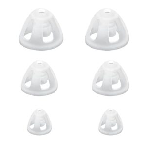 kenkor 6packs hearing aid domes 3 sizes open dome hearing aid accessories for resound sure fit style ric rite and open fit bte hearing amplifier invisible kit ear tips,perfect for open air-white