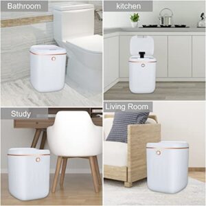 WIYYH Touchless Trash Can with Lid - 4.5 Gallon Smart Trash Can Automatic, Motion Sensor Garbage Can Trash Bin for Bathroom Kitchen Office Bedroom Restroom RV