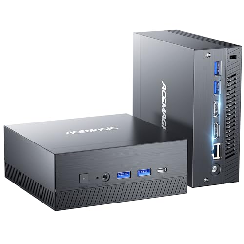 ACEMAGIC Mini PC, Intel i5-11320H(Up to 4.5 GHz) Mini Computer Desktop PC, 16GB DDR4 512GB M.2 NVMe PCIe 3.0 SSD Mirco Computer Tower, Support 4K/WiFi 6/BT 5.2/Dual HDMI/LAN/USB 3.0/VESA for Office