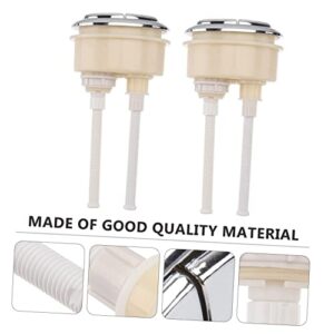 OSALADI 2 Pcs Toilet Lid Button Flushing Button for Toilet Dual Flush Push Button Switches Toilet Parts Toilet Tank Toilet Water Tank Button Toilet Button Flushing Toilet Button Water Tank