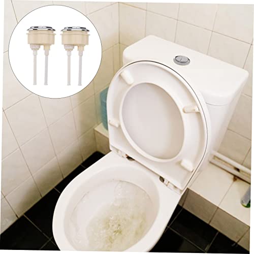 OSALADI 2 Pcs Toilet Lid Button Flushing Button for Toilet Dual Flush Push Button Switches Toilet Parts Toilet Tank Toilet Water Tank Button Toilet Button Flushing Toilet Button Water Tank