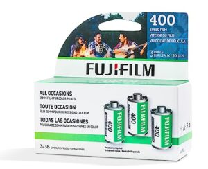 fujifilm fujicolor 400 color negative film, 35mm, 36 exposures (3-pack)