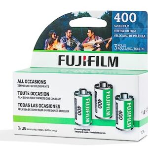 Fujifilm Fujicolor 400 Color Negative Film, 35mm, 36 Exposures (3-Pack)