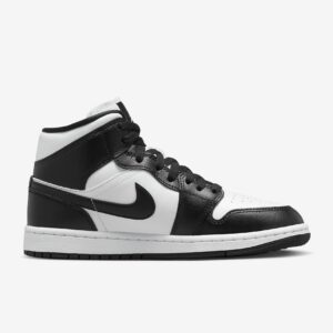 Jordan 1 Mid Women White/Black-Panda Mid DV0991-101 9.5