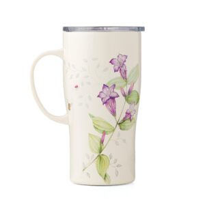 lenox 895750 butterfly meadow purple flowers stainless steel car coffee mug, 2 count