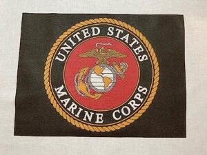 1 marine corp quilt block " logoed sewing square united states #2