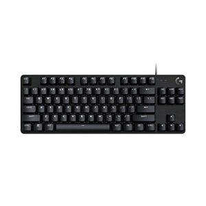 logitech g413 tkl se mechanical gaming keyboard - compact backlit keyboard with tactile mechanical switches, anti-ghosting, compatible with windows, macos - black aluminum (renewed)