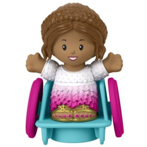 replacement part for fisher-price little people playset - replacement female girl in wheelchair dressed for a party ~ inspired by barbie you can be anything