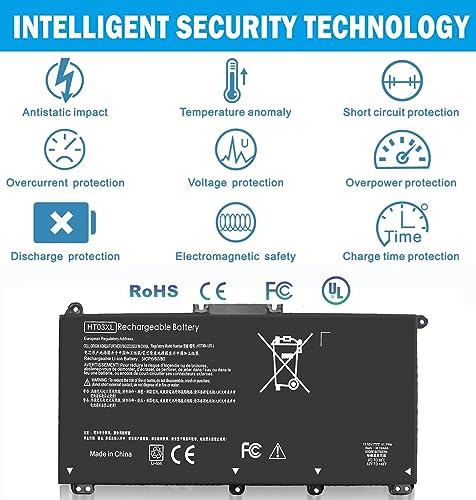 L11119-855 HT03XL Battery for HP Pavilion 15-CS 15-DA 15-DB 15-DW 17-CA 14-CE 14-CF 14-DF 15-DA0012DX 15-DA0014DX L11421-542 L11421-2C2 HT03041XL HTO3XL Laptop Replacement HSTNN-UB7J HSTNN-LB8M