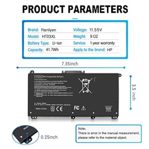 L11119-855 HT03XL Battery for HP Pavilion 15-CS 15-DA 15-DB 15-DW 17-CA 14-CE 14-CF 14-DF 15-DA0012DX 15-DA0014DX L11421-542 L11421-2C2 HT03041XL HTO3XL Laptop Replacement HSTNN-UB7J HSTNN-LB8M