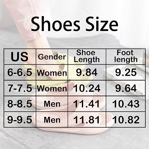 Massage Slippers Women Men Sandals Open Toe Shower Shoes Summer House Slippers for Bath Plantar Fasciitis Slides Ladies Girls Gym Non Slip Indoor