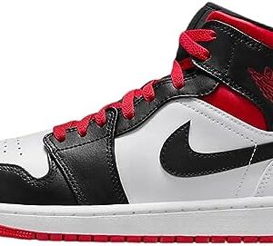 Air Jordan 1 Mid Men's Shoes Size - 12 White/Gym Red-Black