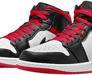 Air Jordan 1 Mid Men's Shoes Size - 12 White/Gym Red-Black