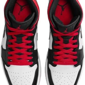 Air Jordan 1 Mid Men's Shoes Size - 12 White/Gym Red-Black