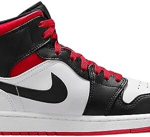 Air Jordan 1 Mid Men's Shoes Size - 12 White/Gym Red-Black