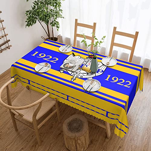 Beyli Sigma Gamma Rho Rectangular Tablecloth - 54 X 72 Inches - Stain Resistant Wrinkle Resistant Washable Polyester Tablecloth, Decorative Fabric Tablecloth