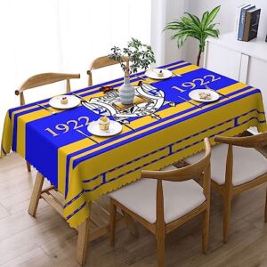 beyli sigma gamma rho rectangular tablecloth - 54 x 72 inches - stain resistant wrinkle resistant washable polyester tablecloth, decorative fabric tablecloth