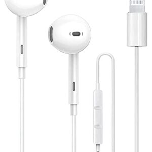 Case Logic Apple Earbuds/iPhone Headphones Wired with Lightning Connector(Built-in Microphone & Volume Control) iPhone Earphones Compatible 14/13/12/SE/11/XR/XS/X/8/7-All iOS White,XC60