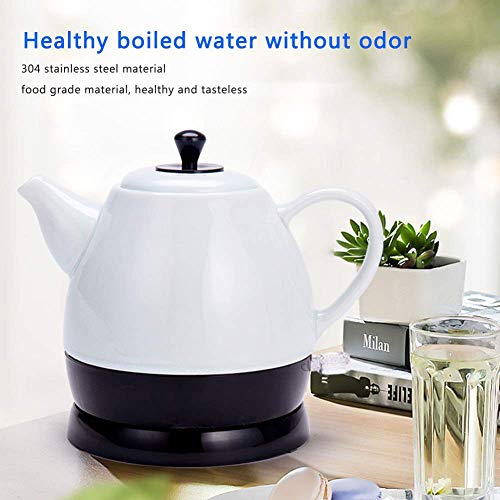 SieHam Kettles,Cordless Teapot Retro 1.0L Jug, Boils Water Tea Coffee Oatmeal, 1350W/Red